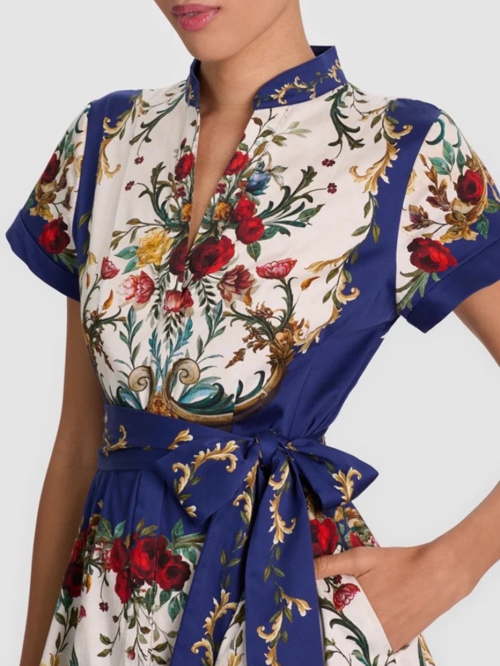 Alice + Olivia Lucy Mini Shirt Dress Gilded Rose size 6 - Picture 3 of 15